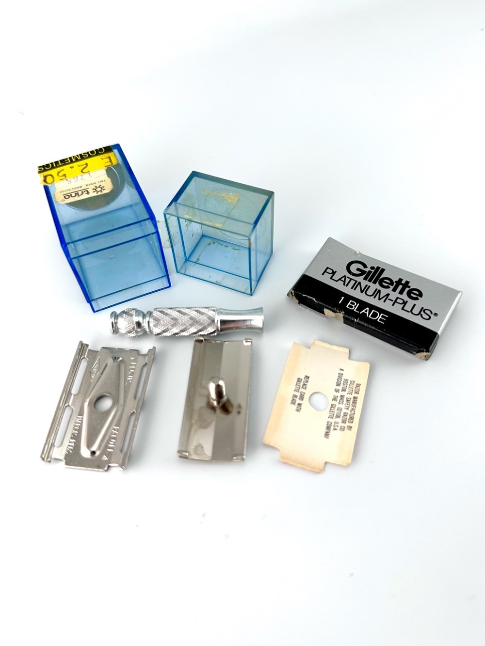 Vintage Gillette Travel Safety Razor Set with Case (No Blade)